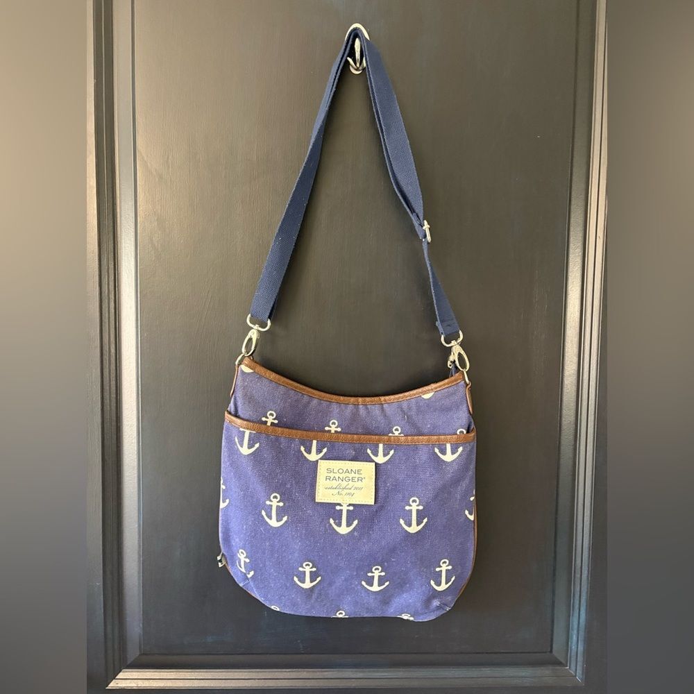 Sloane Ranger Crossbody Nautical Navy Purse Medium Size